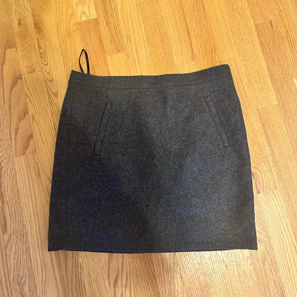 Grey Wool JCrew Skirt Size 8